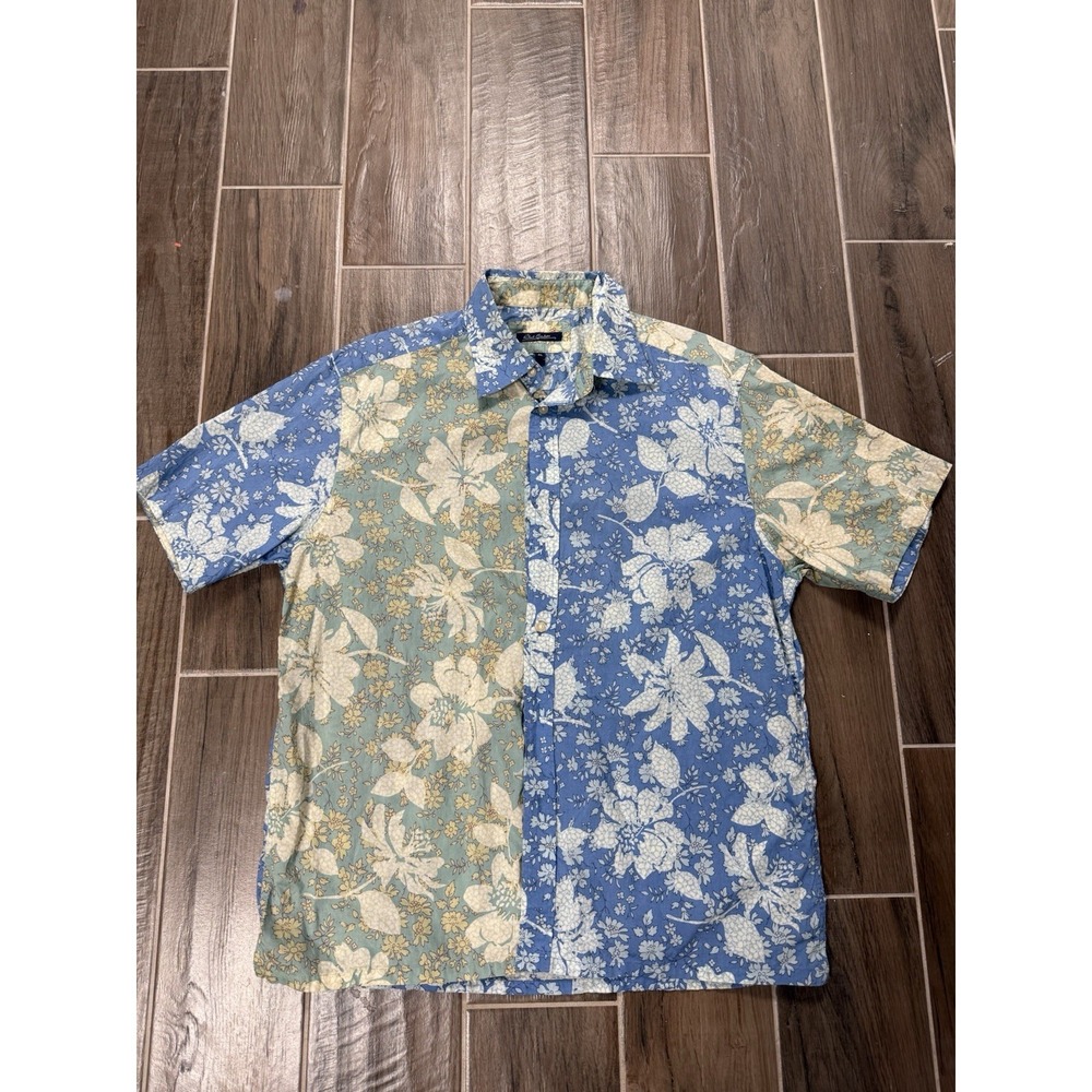 Robert Graham Floral Color block Hawaiian Button Shirt Size XL
